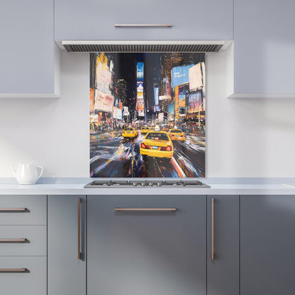 Times Square in Vivid Stroke Kitchen Splashback