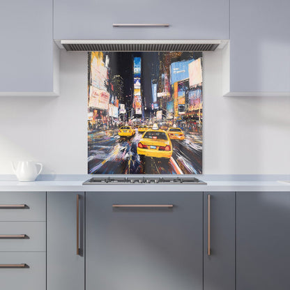 Times Square in Vivid Stroke Kitchen Splashback