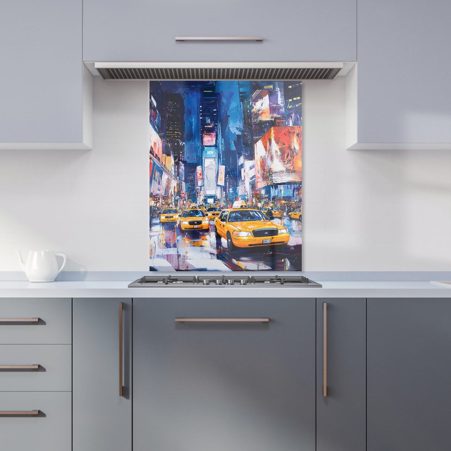Neon Nights: Times Square Buzz Kitchen Splashback