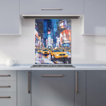 Neon Nights: Times Square Buzz Kitchen Splashback