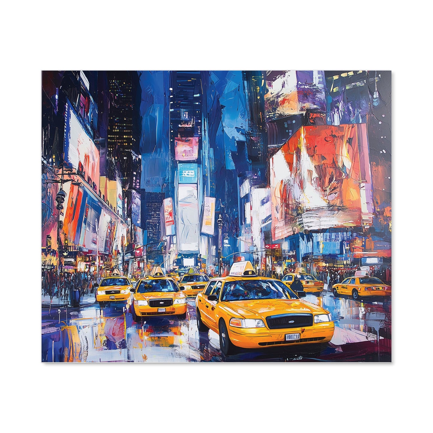 Neon Nights: Times Square Buzz Kitchen Splashback