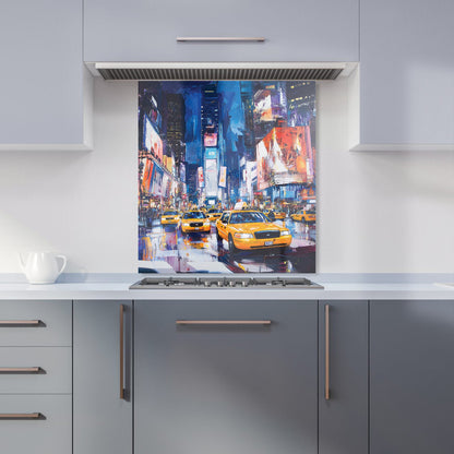 Neon Nights: Times Square Buzz Kitchen Splashback