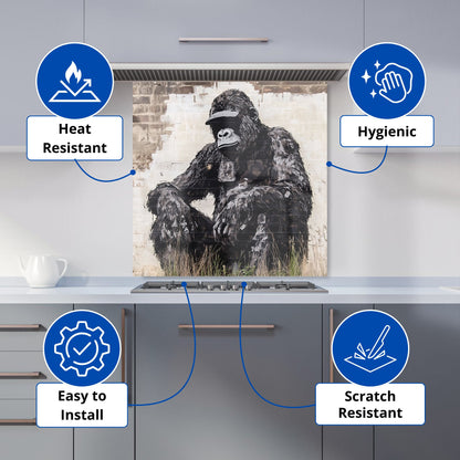 Urban Gorilla: Banksy-Inspired Street Art Kitchen Splashback