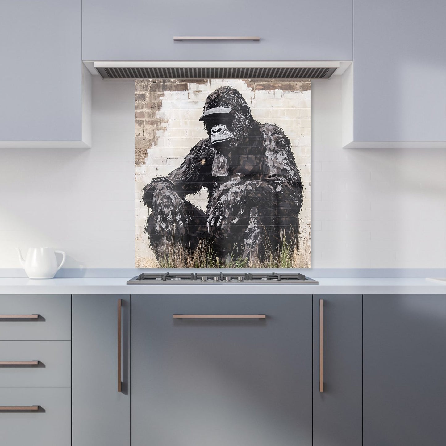 Urban Gorilla: Banksy-Inspired Street Art Kitchen Splashback