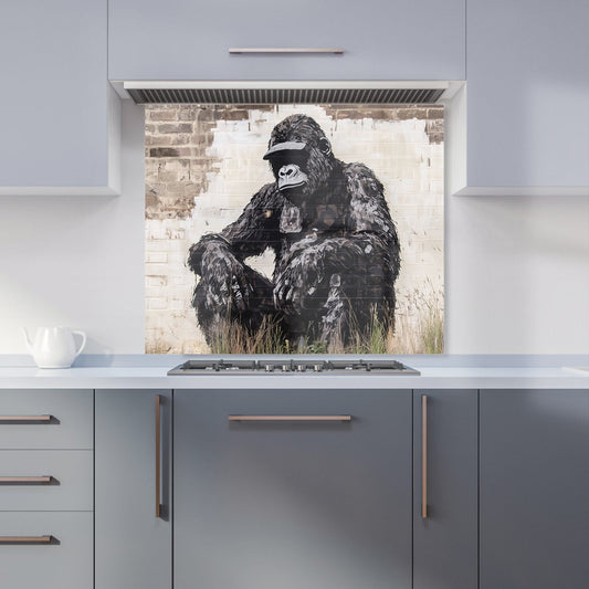 Urban Gorilla: Banksy-Inspired Street Art Kitchen Splashback