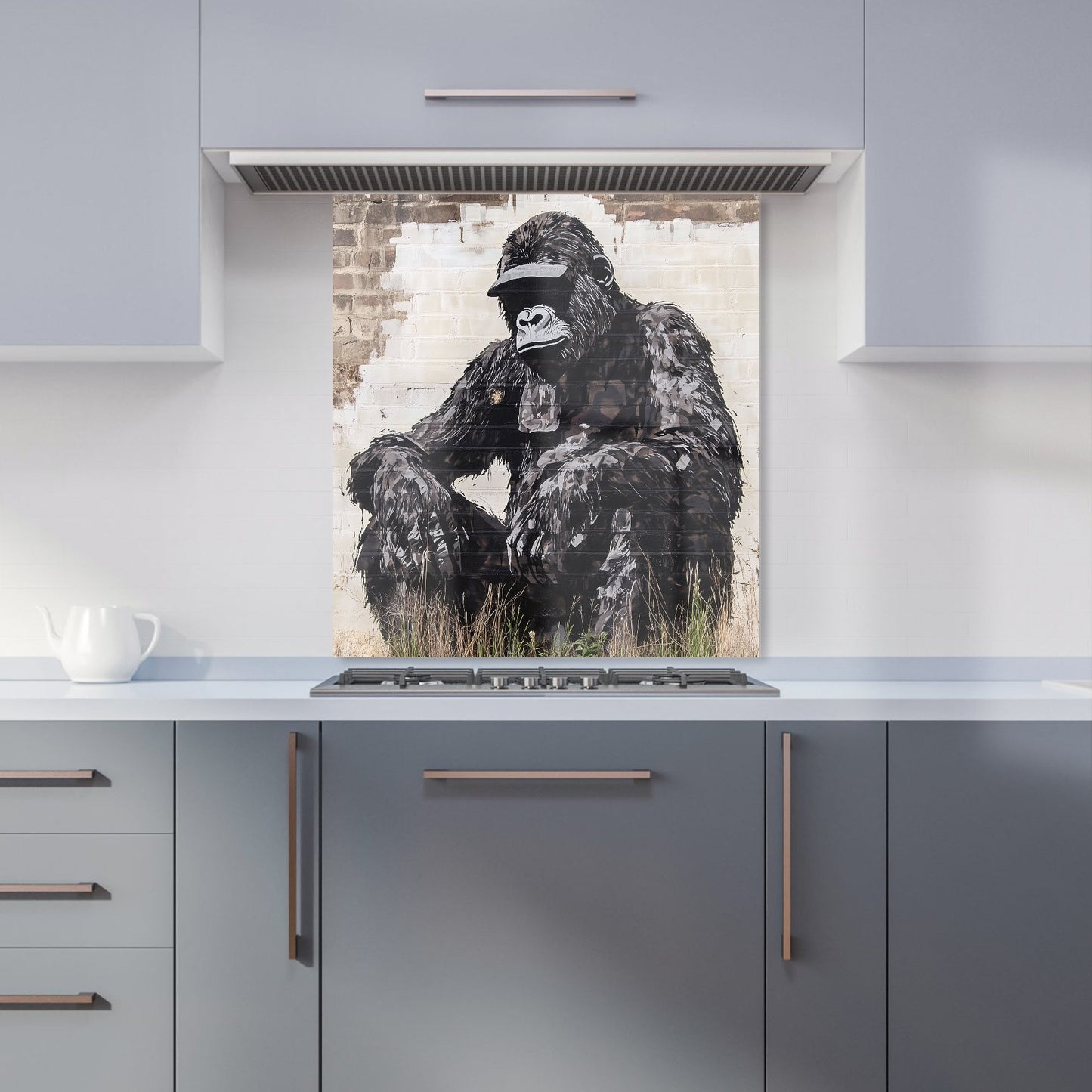 Urban Gorilla: Banksy-Inspired Street Art Kitchen Splashback