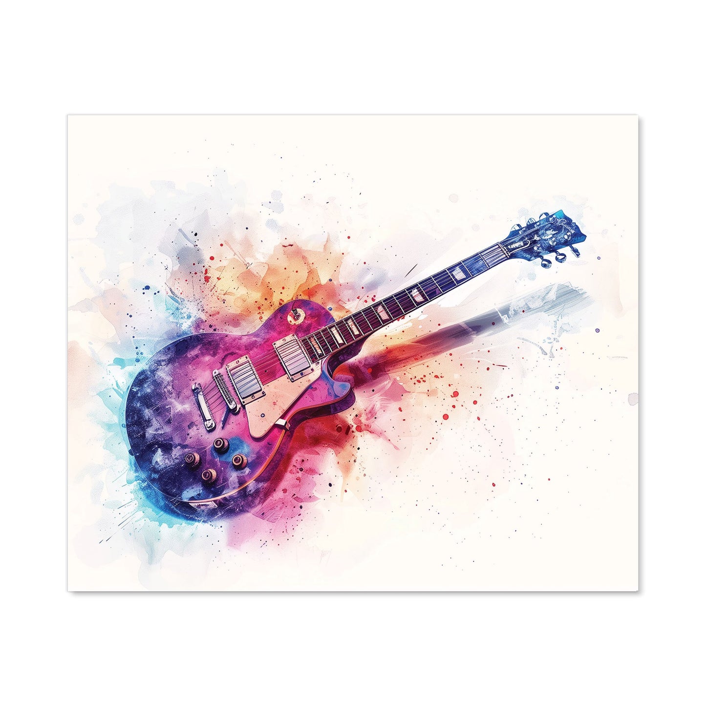 Cosmic Melody: Abstract Guitar Visions Kitchen Splashback