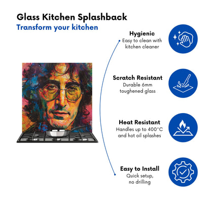Psychedelic Portrait of Lennon Kitchen Splashback