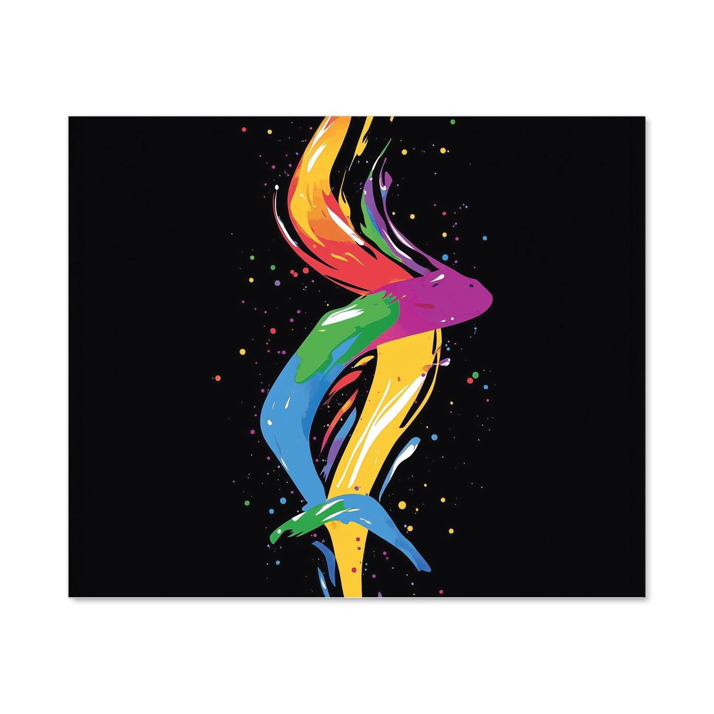 Vibrant Flow: Abstract Pride Fish Kitchen Splashback