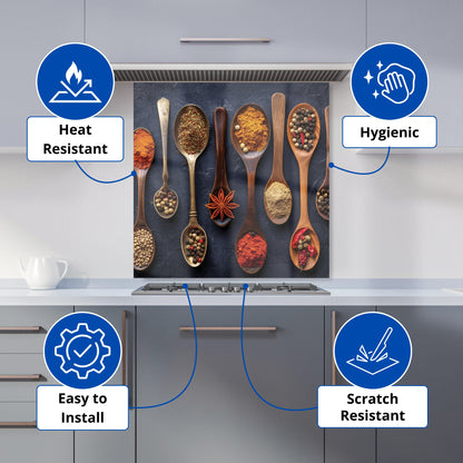 Spice Spectrum: Culinary Colors Kitchen Splashback