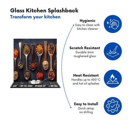 Spice Spectrum: Culinary Colors Kitchen Splashback