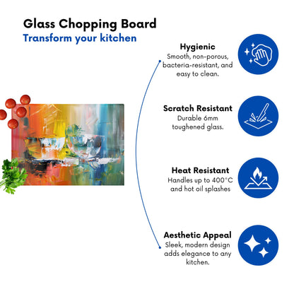 Impressionist'S Palette: Colorful Abstraction Chopping Board