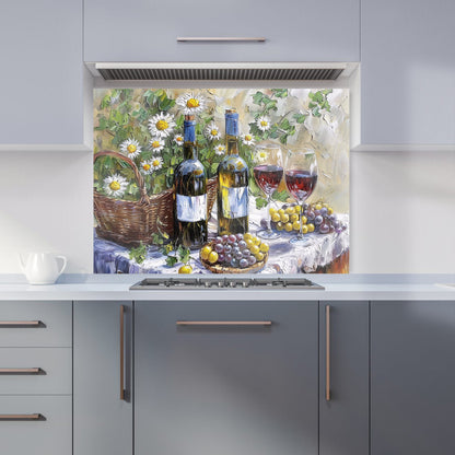 Vineyard Feast: Impressionist's Still Life Kitchen Splashback