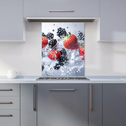 Splash of Freshness: Berries in Water Kitchen Splashback