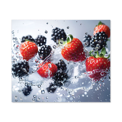 Splash of Freshness: Berries in Water Kitchen Splashback