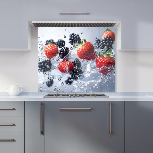 Splash of Freshness: Berries in Water Kitchen Splashback