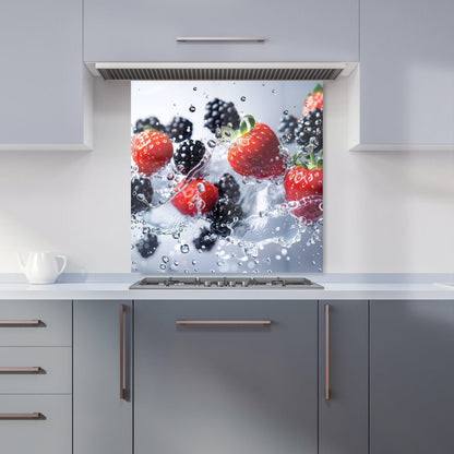 Splash of Freshness: Berries in Water Kitchen Splashback