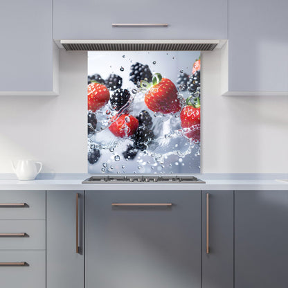 Splash of Freshness: Berries in Water Kitchen Splashback