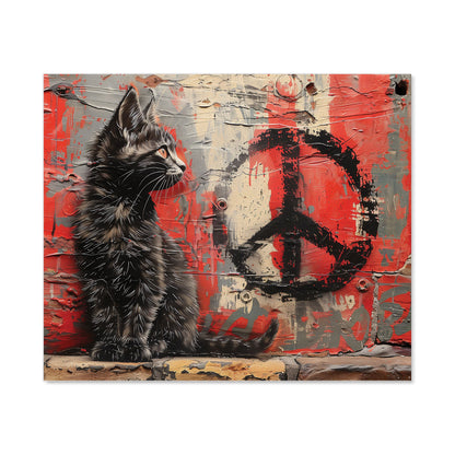 Urban Peace: A Banksy-Inspired Kitten Kitchen Splashback
