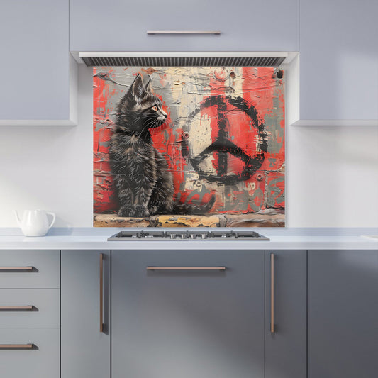 Urban Peace: A Banksy-Inspired Kitten Kitchen Splashback