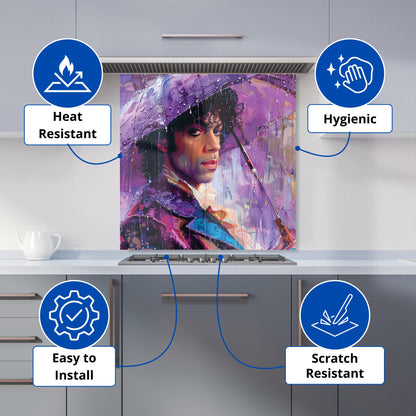 Purple Rain Tribute to Prince Kitchen Splashback