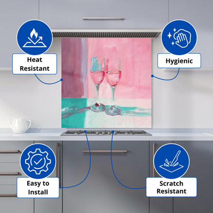 Romantic Evening: Champagne Toast Kitchen Splashback