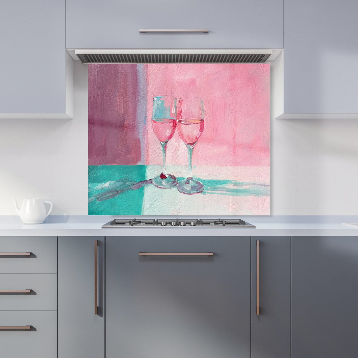 Romantic Evening: Champagne Toast Kitchen Splashback