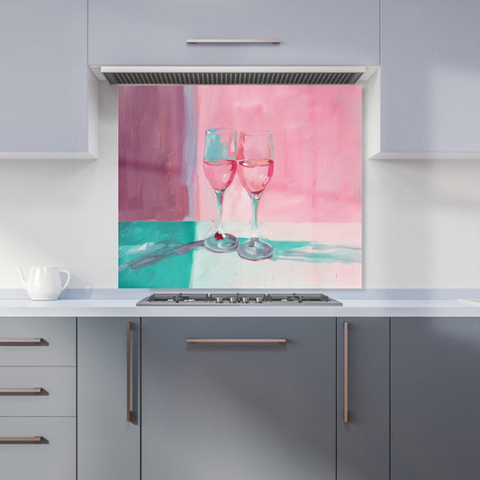 Romantic Evening: Champagne Toast Kitchen Splashback