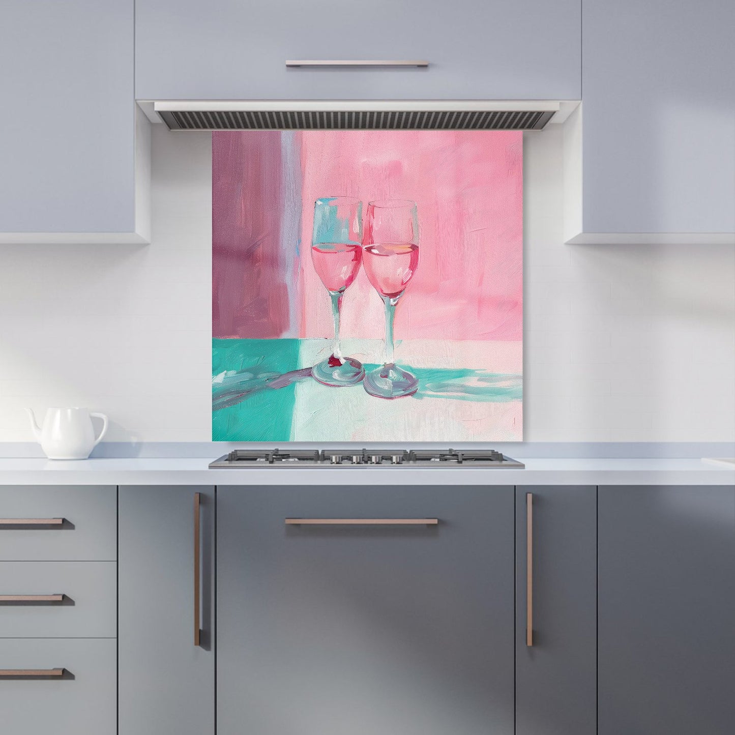 Romantic Evening: Champagne Toast Kitchen Splashback