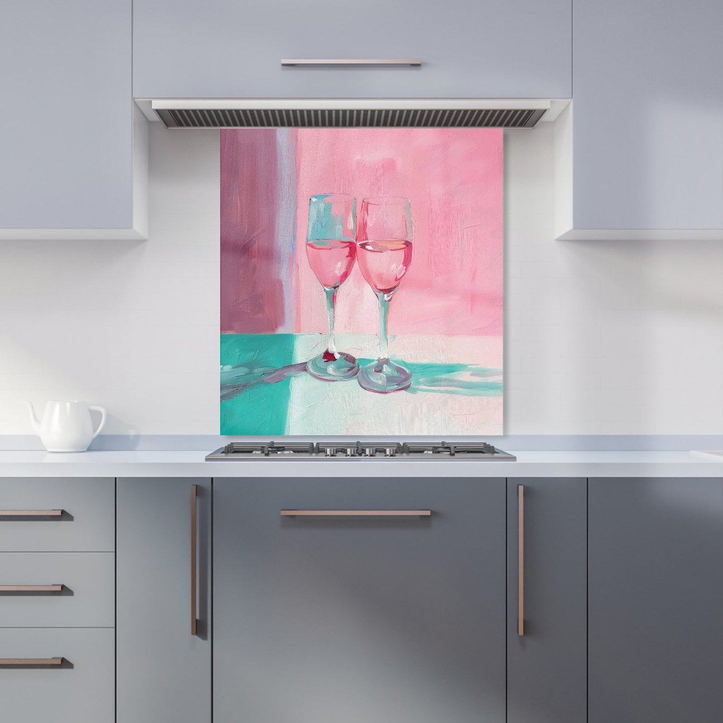 Romantic Evening: Champagne Toast Kitchen Splashback