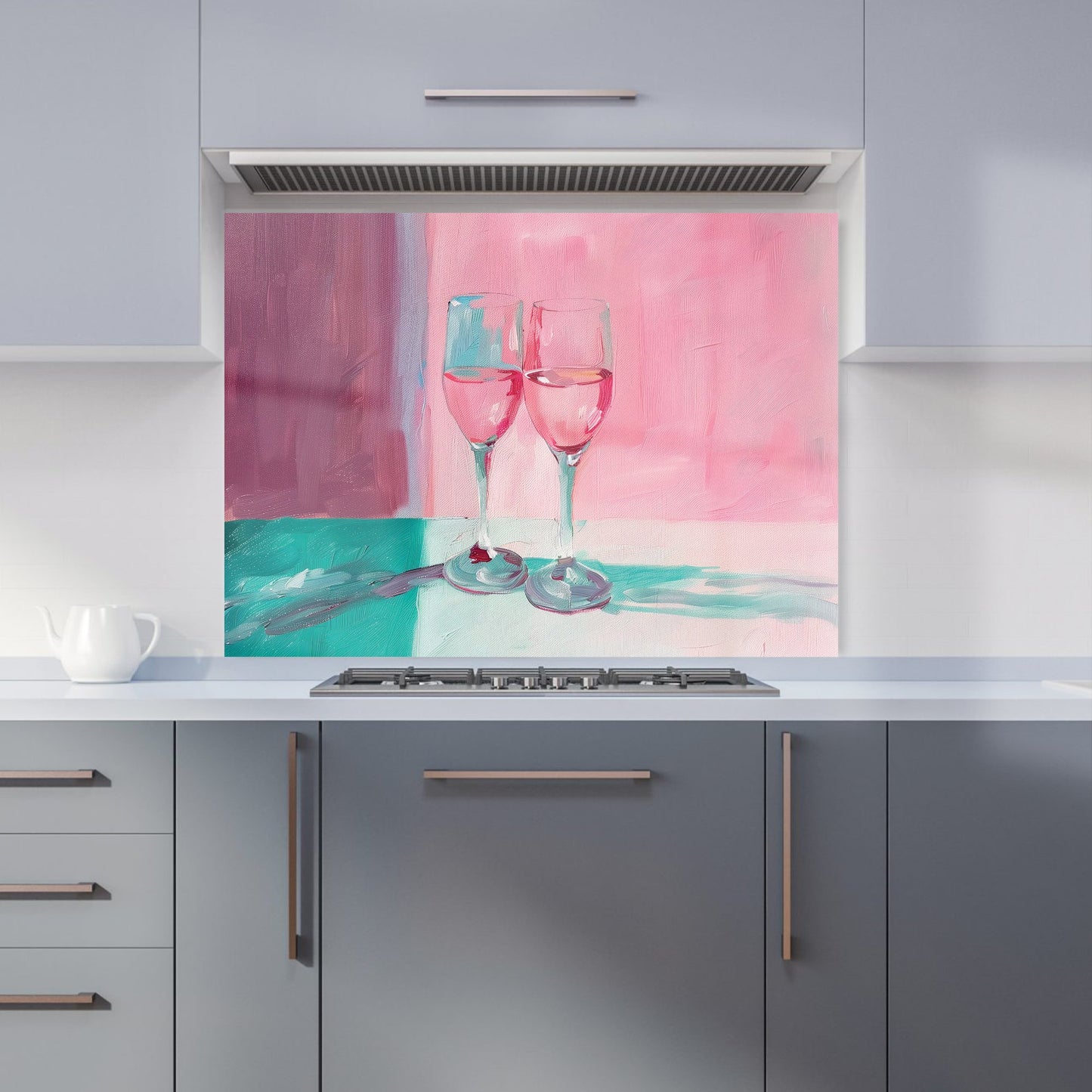 Romantic Evening: Champagne Toast Kitchen Splashback
