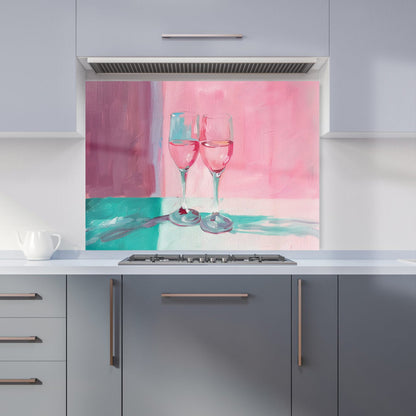 Romantic Evening: Champagne Toast Kitchen Splashback