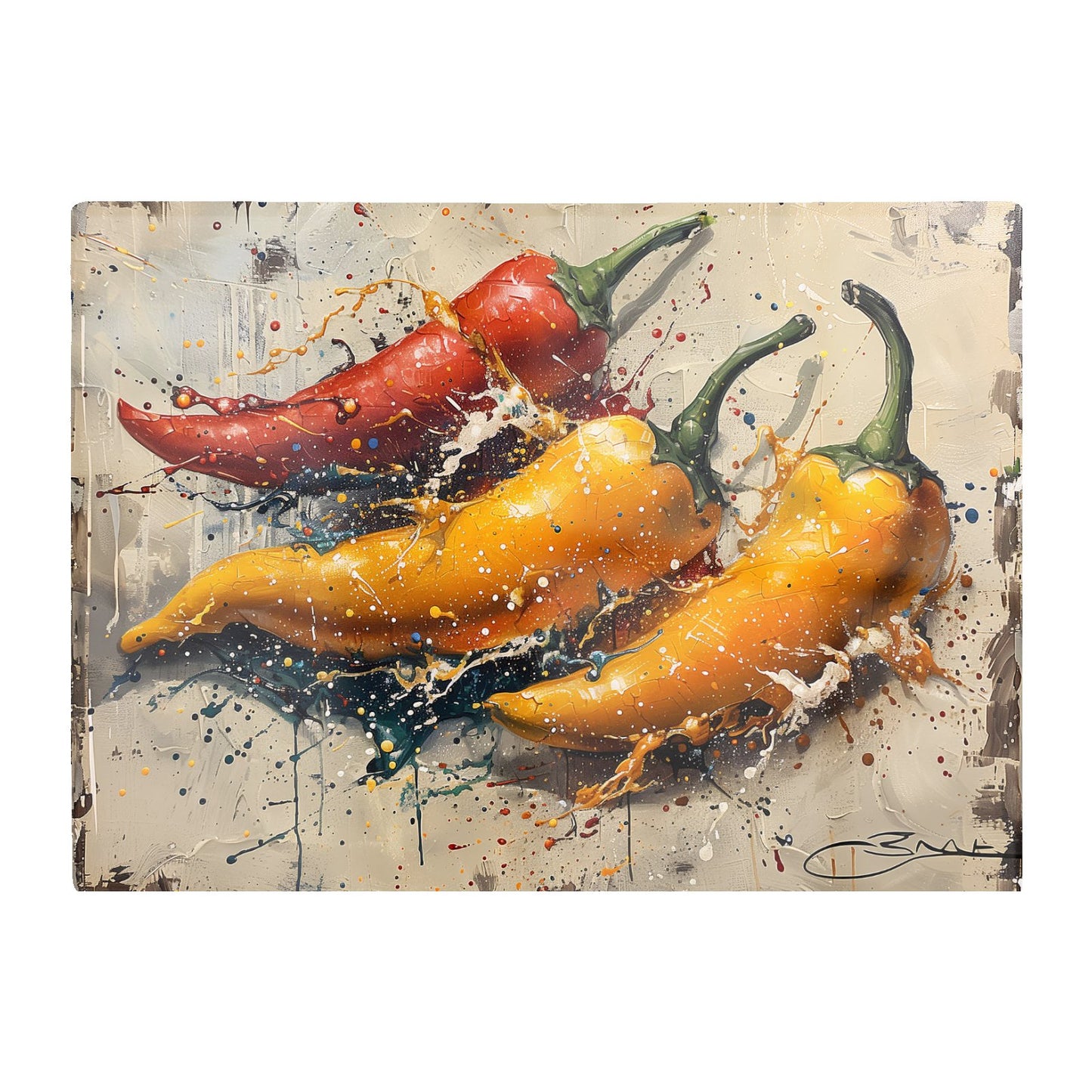 Vivid Burst: Pepper Splash Chopping Board