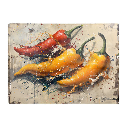 Vivid Burst: Pepper Splash Chopping Board