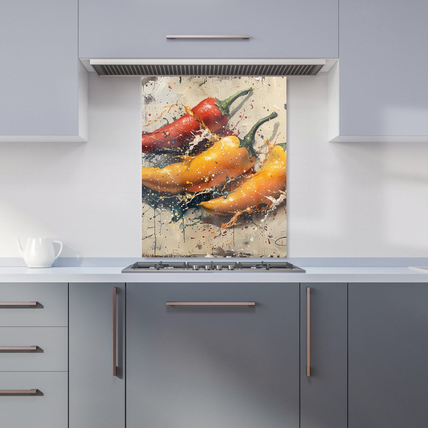 Vivid Burst: Pepper Splash Kitchen Splashback