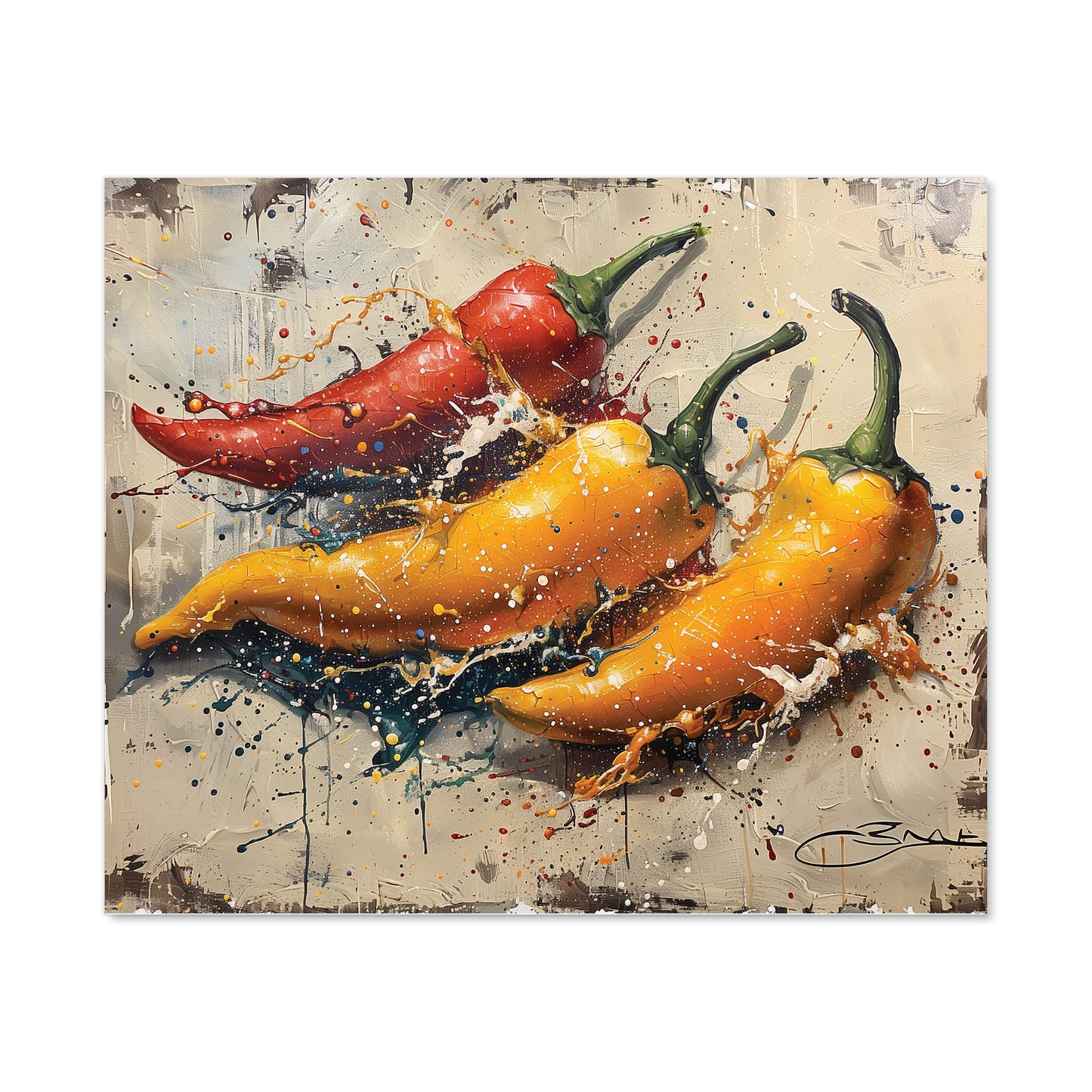 Vivid Burst: Pepper Splash Kitchen Splashback