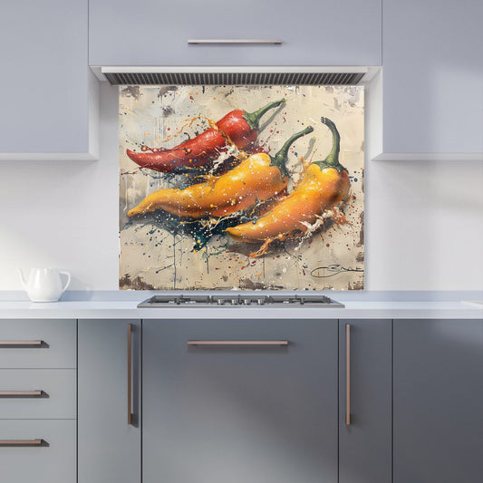 Vivid Burst: Pepper Splash Kitchen Splashback