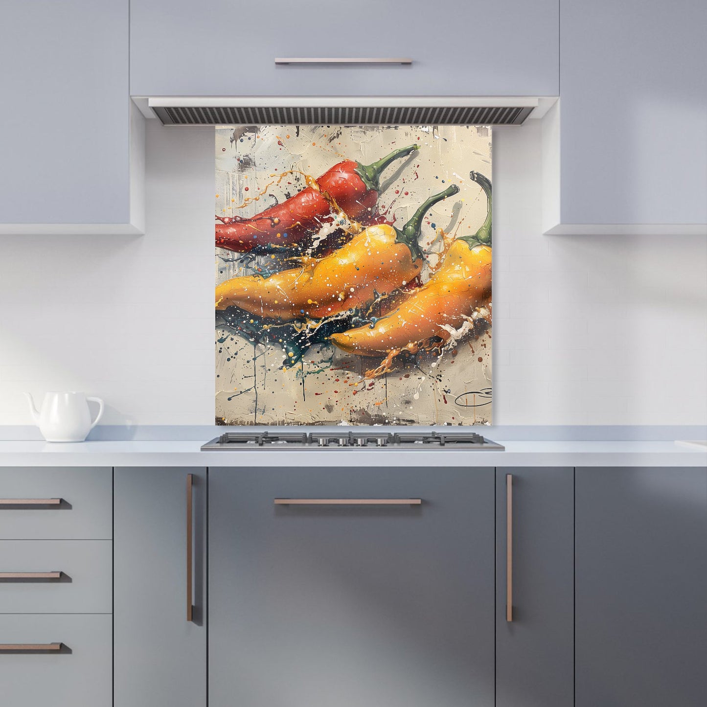 Vivid Burst: Pepper Splash Kitchen Splashback