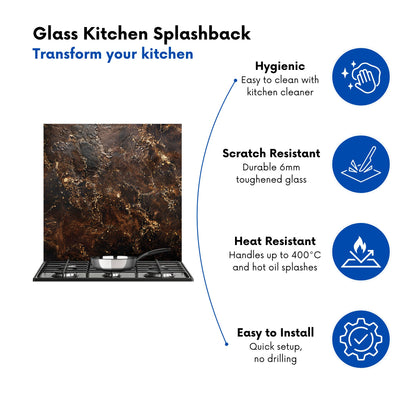 Bronze Quartz Effect Kitchen Splashback