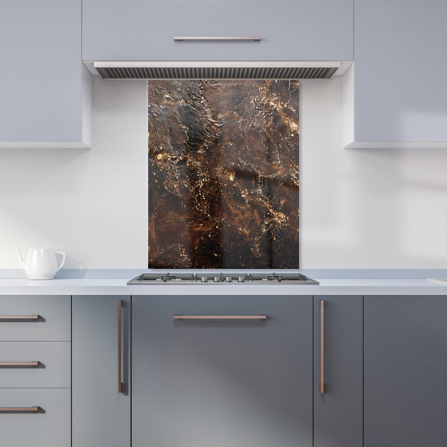 Bronze Quartz Effect Kitchen Splashback
