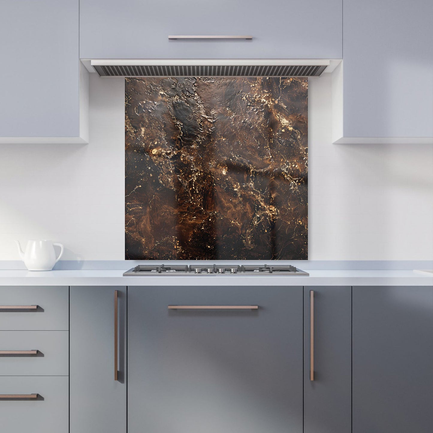 Bronze Quartz Effect Kitchen Splashback