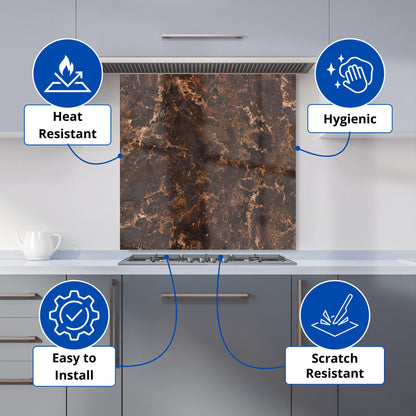 Browns Quartz Effect Kitchen Splashback