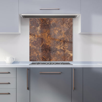 Brown Quartz Effect Kitchen Splashback