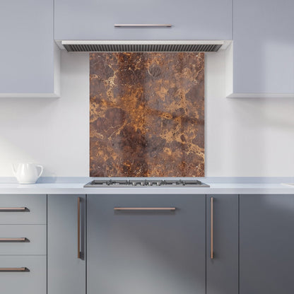 Brown Quartz Effect Kitchen Splashback
