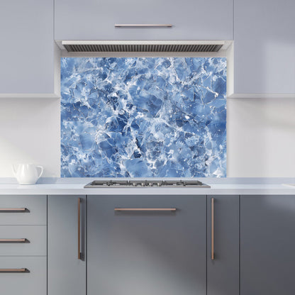 Coastal Blue Quartz Effect Kitchen Splashback