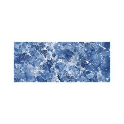 Coastal Blue Quartz Effect Glass Bathroom Splashback