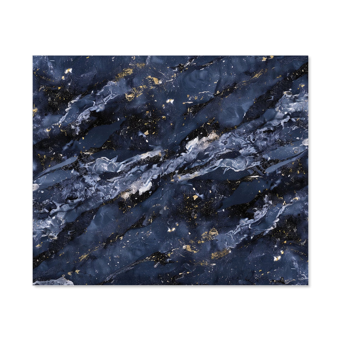 Deep Ocean Blue Quartz Effect Kitchen Splashback