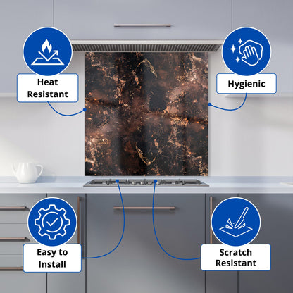Copper Quartz Effect Kitchen Splashback
