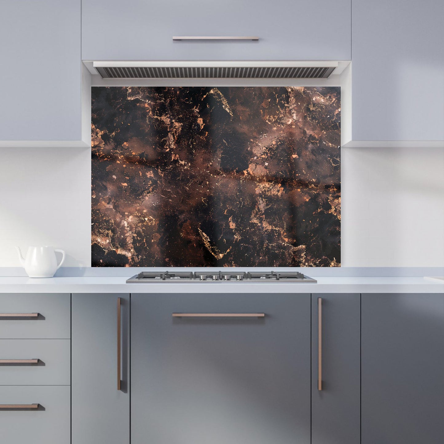 Copper Quartz Effect Kitchen Splashback