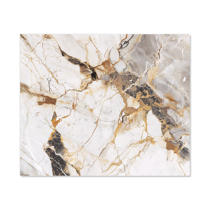 Sleek Pale Marble Effect Kitchen Splashback